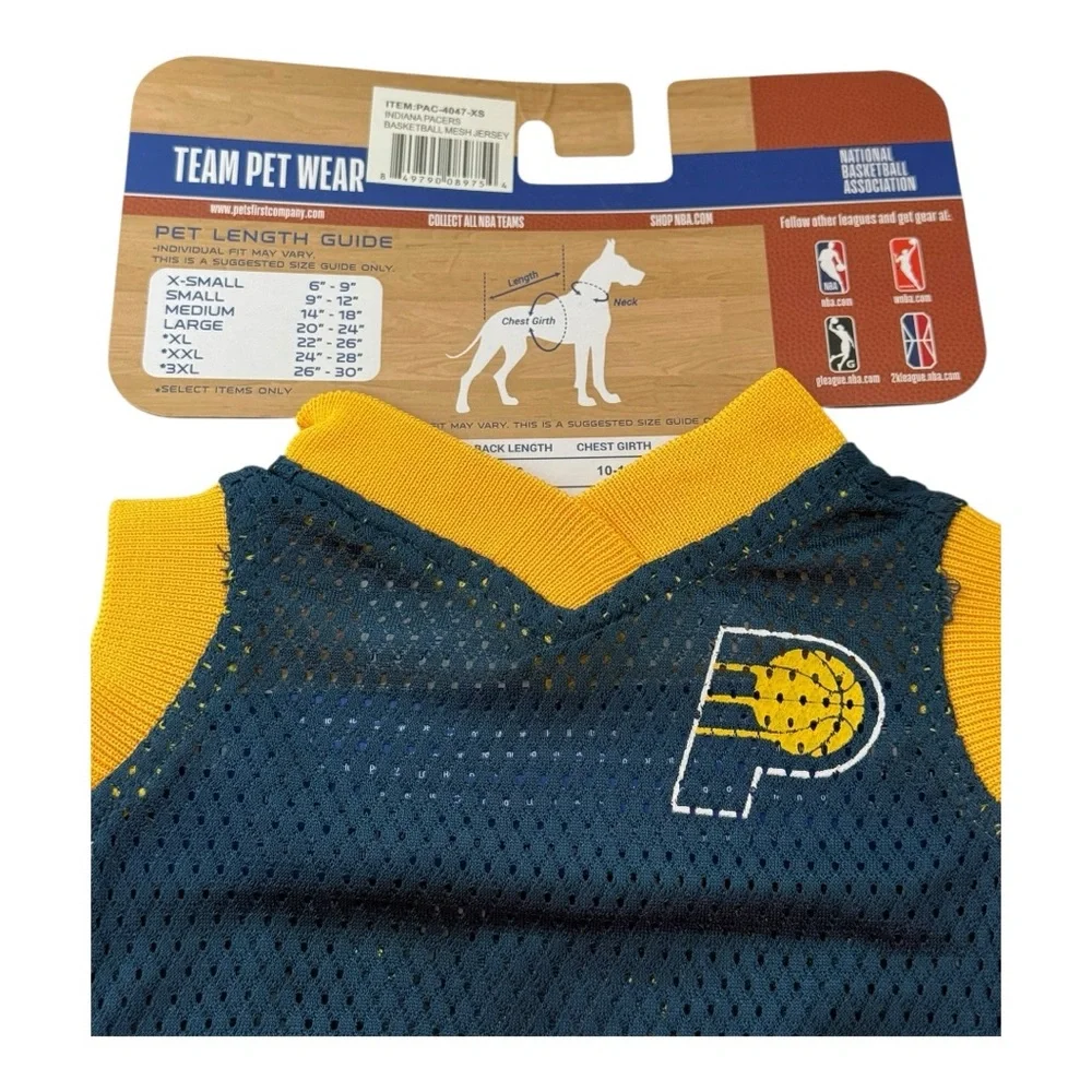NBA Indiana Pacers Pet Jersey XS NWT Officially Licensed